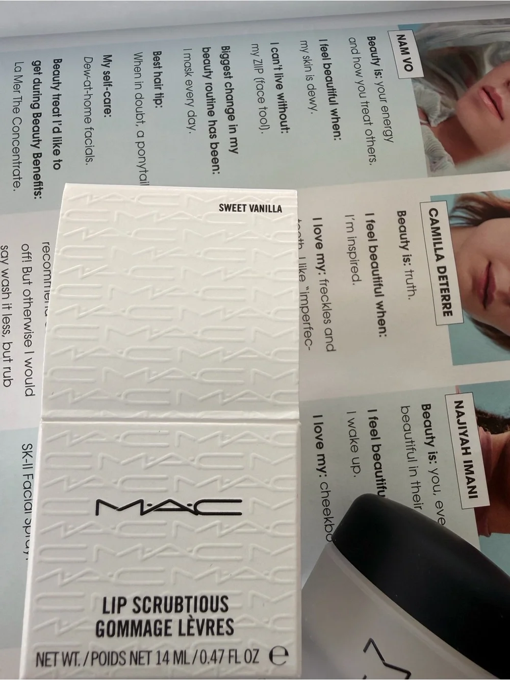 MAC Lip Scrubtious Gommage Levres - Sweet Vanilla - Lip Scrub - 0.47oz/14ml new